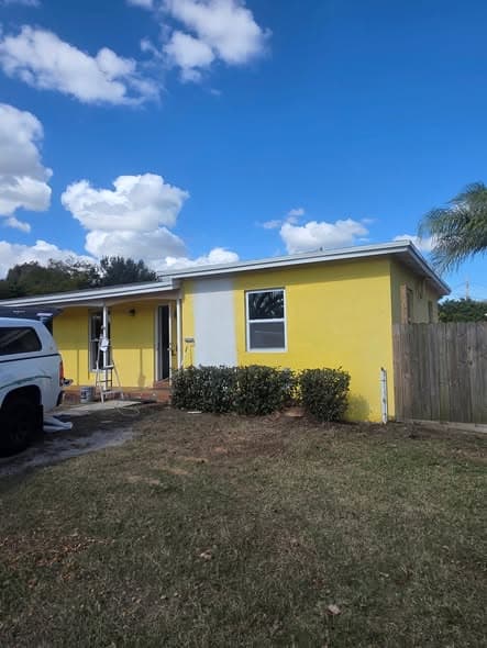 Exterior in progress · Treasure Coast