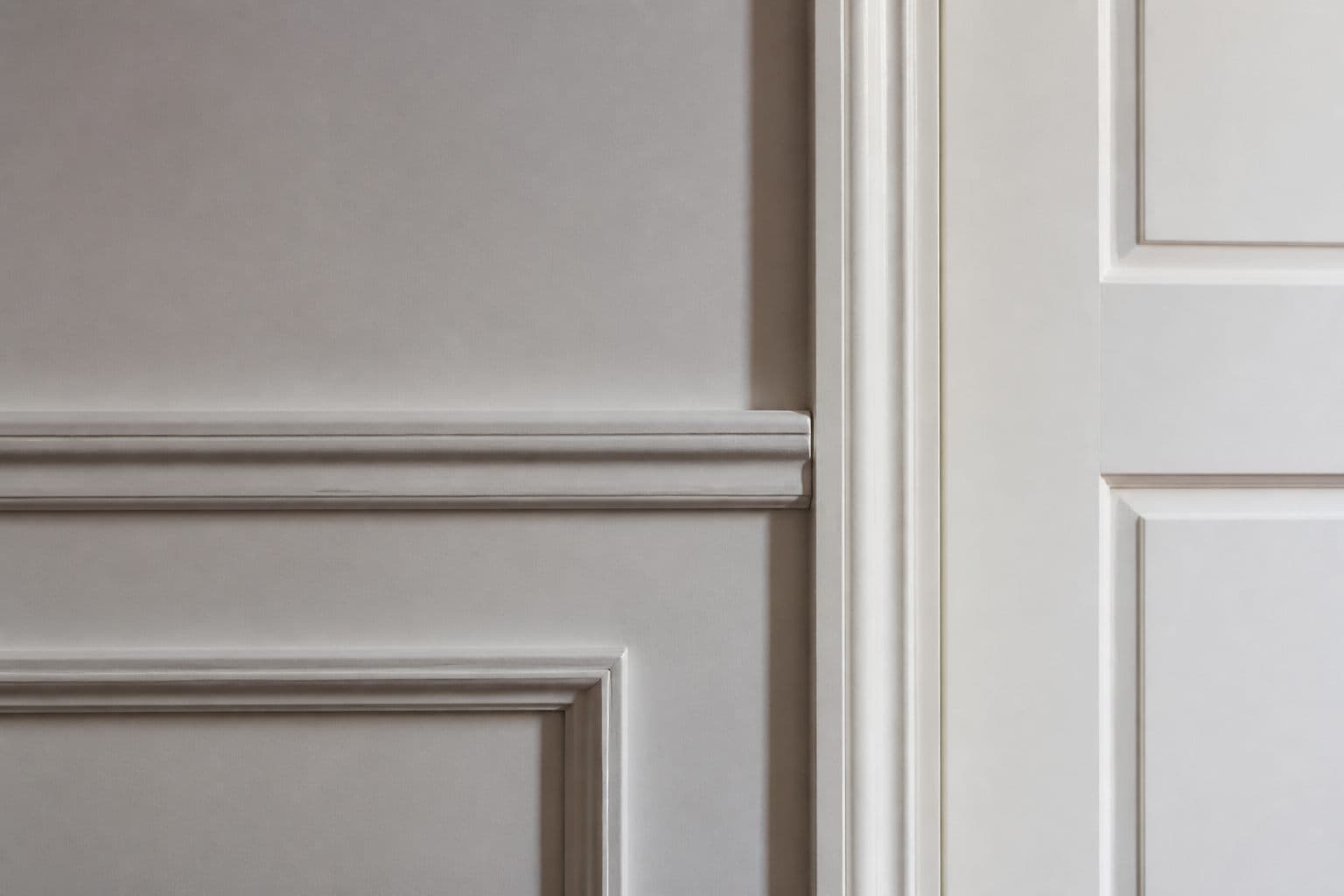 Painted interior trim and millwork detail